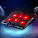 COOLCOLD 17inch Gaming Laptop Cooler Six Fan Led Screen Two USB Port 2600RPM Laptop Cooling Pad Notebook Stand For Laptop - Image 2