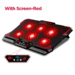 COOLCOLD 17inch Gaming Laptop Cooler Six Fan Led Screen Two USB Port 2600RPM Laptop Cooling Pad Notebook Stand For Laptop - Image 8