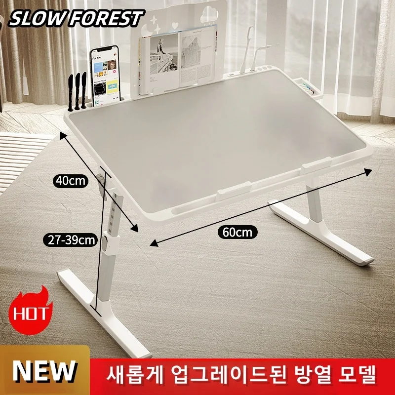 S022466d95e8741829f157f014eabb615d.webp Adjustable Laptop Bed Tray Table Portable Standing Desk with Storage Drawer Foldable Lap Tablet for Sofa Comfortable Viewing - Image 1