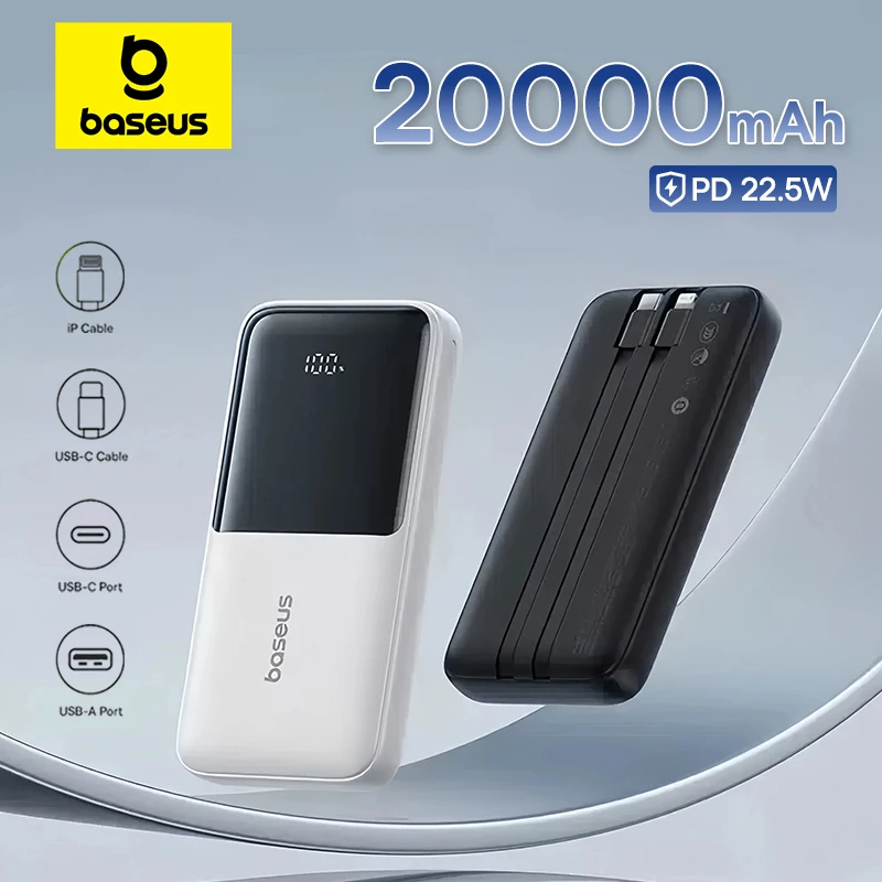 S027c53ea2ccd4511bc3a8f4ecfa91553B.webp Baseus Power Bank 20000mAh PD 22.5W Fast Charging Phone External Battery Powerbank Charger for Xiaomi Poco iPhone Samsung iPad - Image 1