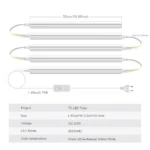 1-6PCS 220V EU Power Plug Under Cabinet Light T5 LED Tube Lamp 50cm Home Lighting Fluorescent Lamp With Push Button Switch - Image 2