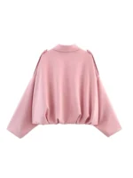 TFMLN Women Suede Bomber Jacket Spring New Fashion Long Sleeve Zipper Oversize Solid Bomber Coat Chic Lady 2025 Streetwear - Image 3