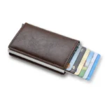 Rfid Aluminum Men Wallet Card Holders Purse Carbon Fiber Men Business Slim Thin Smart Wallet Credit Cardholder Case Note Holder - Image 13