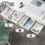 Adhesive Under Desk Drawer Organizer Hidden Table Storage Box Slide Out Tray Simple Sundries Cosmetics Stationery Organizer - Image 2