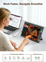 16-Inch Portable Touch Monitor, 1200P HDR 16:10, Non-Touch Optional, External Second Screen for Xbox, PS4/5, Switch, Phone, PC, - Image 2