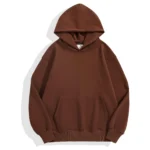 16.9oz 480gsm Heavy Weight Cotton Plus Velvet Hooded Sweater Men Thickened Tight Polar Fleece Pullover Hoodie Women Sweatshirt - Image 12