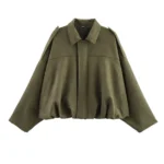 TFMLN Women Suede Bomber Jacket Spring New Fashion Long Sleeve Zipper Oversize Solid Bomber Coat Chic Lady 2025 Streetwear - Image 11