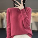 New cashmere sweater women's sweater in autumn and winter 100% merino wool fashion O-neck autumn warm pullover top - Image 13