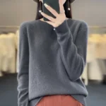New cashmere sweater women's sweater in autumn and winter 100% merino wool fashion O-neck autumn warm pullover top - Image 6