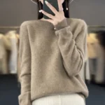 New cashmere sweater women's sweater in autumn and winter 100% merino wool fashion O-neck autumn warm pullover top - Image 9