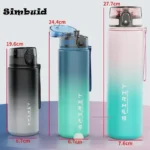 500ml/650ml/1000ml Sports Water Bottle Leak Proof Colorful Plastic Cup Drinking for Outdoor Travel Portable Gym Fitness Jugs - Image 2