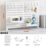 Pegboard combination desktop storage kit, vertical and clip-type pegboard display panels, suitable for home office storage. - Image 23