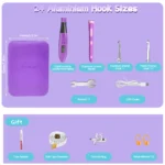 24pcs Crochet Hook Set with Counter LED Light & Stitch Ergonomic knitting needle Sewing Tools Set DIY Weaving Sweater Tool - Image 6