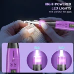 24pcs Crochet Hook Set with Counter LED Light & Stitch Ergonomic knitting needle Sewing Tools Set DIY Weaving Sweater Tool - Image 2