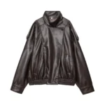 TFMLN Chic Black Faux Leather Jackets Women Long Sleeve Buttons Elastic Oversized Coats Fashion 2025 Autumn Winter Streetwear - Image 7