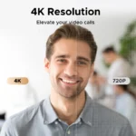 UGREEN 4K FHD 1080P Webcam 8MP for PC, PDAF Auto Focus, Dual AI Noise-Cancelling Mics, Web cam Camera for Zoom/Teams/Google Meet - Image 2