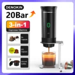 Wireless Electric Portable Espresso Coffee Machine for Car & Home Camping Coffee Maker 3-in-1 Capsule Powder Travel Coffee Maker