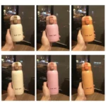 200/350ml Cute Mini Thermos Cup Stainless Steel Thermal Coffee Mug Portable Vacuum Flask Insulated Water Bottle with Button Lid - Image 3