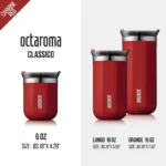 WACACO Octaroma Vacuum Insulated Coffee Mug, Double-wall Stainless Steel Travel Tumbler, 6/10/15 fl oz, thermo, Valentines Gift - Image 10