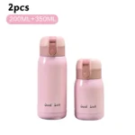 200/350ml Cute Mini Thermos Cup Stainless Steel Thermal Coffee Mug Portable Vacuum Flask Insulated Water Bottle with Button Lid - Image 10