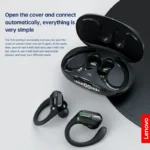 Lenovo XT80 Bluetooth 5.3 Earphones True Wireless Headphones with Mic Button Control Noise Reduction Earhooks Waterproof Headset - Image 5