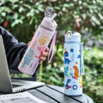 750ml Dinosaur Water Bottle For Kids Water Sippy Cup With Silicone Straw Leakproof Plastic Water Bottles Summer Kids Water Cup - Image 3