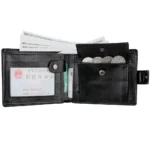 Men's Wallet Large Capacity Multi-Function Short Wallet Multi-slot Zipper Coin ID Credit Card Holder Men's Wallet - Image 5