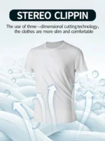 Round Neck T-Shirt 7-Piece White Ultra-Light Men's Quick-Drying Breathable Sweat-Absorbent Shirt Suitable for Fitness Gym and Ru - Image 4