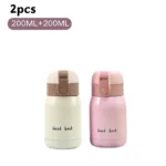 200/350ml Cute Mini Thermos Cup Stainless Steel Thermal Coffee Mug Portable Vacuum Flask Insulated Water Bottle with Button Lid - Image 20