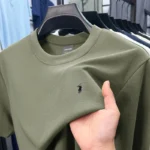 High end silky cotton breathable short sleeve T-shirt men summer designer Paul brand embroidered fashion casual round neck top - Image 7