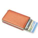 Rfid Aluminum Men Wallet Card Holders Purse Carbon Fiber Men Business Slim Thin Smart Wallet Credit Cardholder Case Note Holder - Image 19