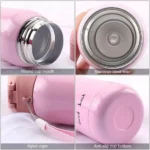 200/350ml Cute Mini Thermos Cup Stainless Steel Thermal Coffee Mug Portable Vacuum Flask Insulated Water Bottle with Button Lid - Image 5