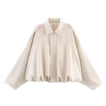 TFMLN Women Suede Bomber Jacket Spring New Fashion Long Sleeve Zipper Oversize Solid Bomber Coat Chic Lady 2025 Streetwear - Image 12