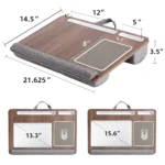 Multi Purpose Laptop Desk Leg Table Design of Double Groove Anti Slip Bar Embedded Mouse Pad Use with Sofa Bedroom Portable - Image 8