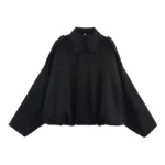Women's Bomber Jackets Coats Fashion Turn-down Collar Long Sleeve Loose Coats Vintage Female Outerwear Chic Tops - Image 15