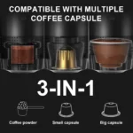 Wireless Electric Portable Espresso Coffee Machine for Car & Home Camping Coffee Maker 3-in-1 Capsule Powder Travel Coffee Maker - Image 6