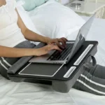 Multi Purpose Laptop Desk Leg Table Design of Double Groove Anti Slip Bar Embedded Mouse Pad Use with Sofa Bedroom Portable - Image 3