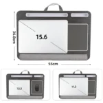 Multi Purpose Laptop Desk Leg Table Design of Double Groove Anti Slip Bar Embedded Mouse Pad Use with Sofa Bedroom Portable - Image 6