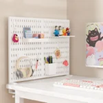 Pegboard combination desktop storage kit, vertical and clip-type pegboard display panels, suitable for home office storage. - Image 4