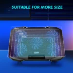 COOLCOOLD Laptop Cooling pad for 12-17 Inch Laptop Cooler Stand, 5 quiet fans, 5 Angle Adjustable with phone holder - Image 4