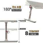 Adjustable Laptop Bed Tray Table Portable Standing Desk with Storage Drawer Foldable Lap Tablet for Sofa Comfortable Viewing - Image 4