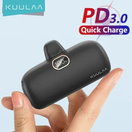 KUULAA Mini Power Bank 5000mAh PowerBank Fast Charging Portable Charger For iPhone 17 16 14 Xiaomi Samsung poco External Battery