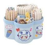 Students' Large-capacity Oblique Pen Holder Desk Stationery Storage Box School Office Desk Sundry Storage Rack Desk Storage Box - Image 10
