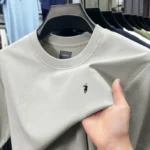 High end silky cotton breathable short sleeve T-shirt men summer designer Paul brand embroidered fashion casual round neck top - Image 10