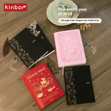 Kinbor Notebook 2026 Planner A5 A6 Full Year Agenda Schedule Daily Timeline Weekly Plan Efficiency Notebooks for School Office