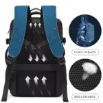 BANGE Travel Backpack Men Business Backpack School Expandable USB Bag Large Capacity 17.3 Laptop Waterproof Fashion Backpack - Image 4