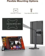 16-Inch Portable Touch Monitor, 1200P HDR 16:10, Non-Touch Optional, External Second Screen for Xbox, PS4/5, Switch, Phone, PC, - Image 6
