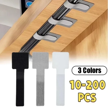 Reusable Cable Ties Fastening Wire Organizer Cord Rope Holder Self Adhesive Adjustable Cord Organizer Straps Desk Management