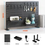 Pegboard combination desktop storage kit, vertical and clip-type pegboard display panels, suitable for home office storage. - Image 19
