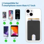 Bank Credit Card Holder Phone Sticker Adhesive Soft Silicone Slim Thin Mini Wallet Mobile Phone Cardholder Compatible for Iphone - Image 2
